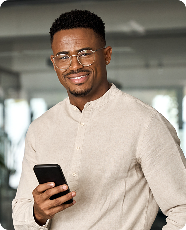 Portrait of a man with natural-looking, healthy hair