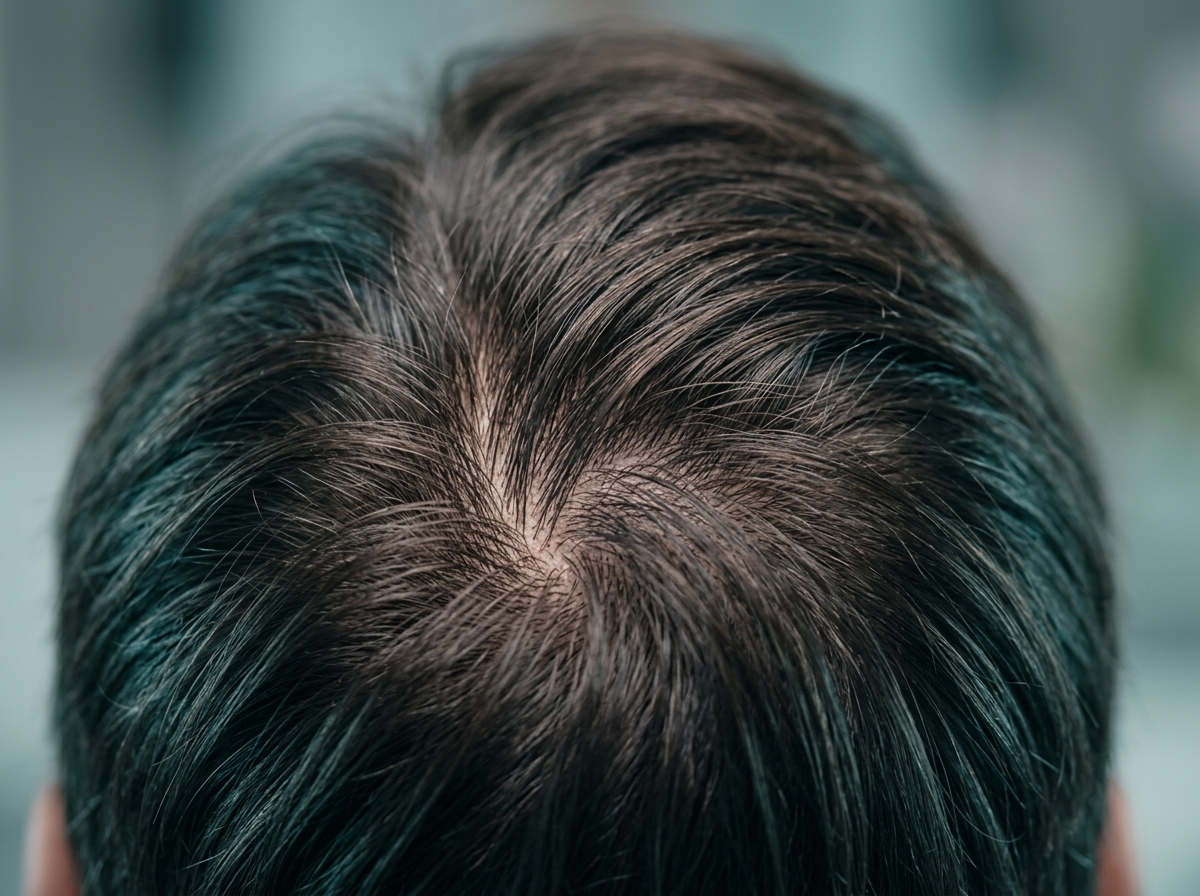 Close-up representing the FUE individual follicular unit technique