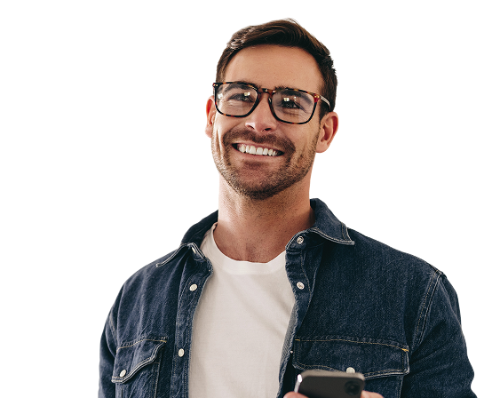 Happy Man with Phone